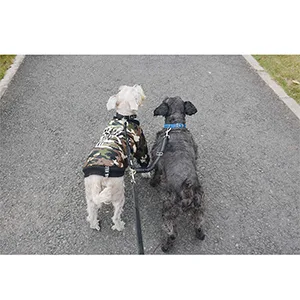 Yangbaga Double line adjustable 360 rotatable dog leash for 2 dogs - reflective elastic leash to go jogging - for small medium -sized and large dogs (large black) Large black - product information 4