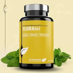 Dr. Fleckenstein FLORAbel dietary supplement with enteric-coated lecithin peppermint and bifidobacteria 90 capsules - Produktbild FLORAbel Dr. Fleckenstein