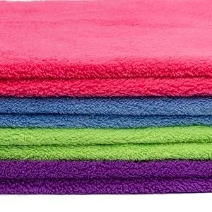 YSN Home Collection - Fluffy microfiber wash gloves washcloths 16x21cm - 8 pieces - 4 colors - colors