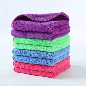 YSN Home Collection - Fluffy microfiber wash gloves washcloths 16x21cm - 8 pieces - 4 colors - Waschhandschuhe