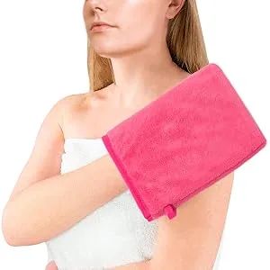 YSN Home Collection - Fluffy microfiber wash gloves washcloths 16x21cm - 8 pieces - 4 colors - Waschhandschuhe