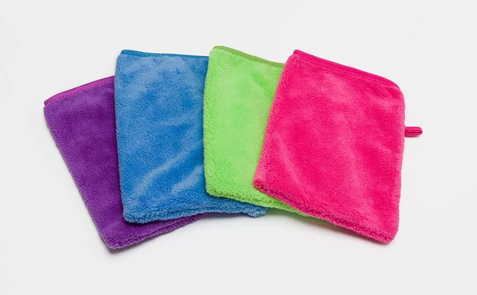 YSN Home Collection YSN102 - High -quality washing gloves - 16 x 22cm - 4 pieces Premium quality - Mixed colors - Extra soft - 80% polyester 20% polyamide - Main Bild