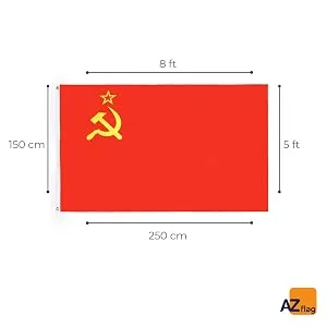 AZ FLAG USSR 75D Polyester Flag with eyelets 150 x 90 cm - 150x250 cm