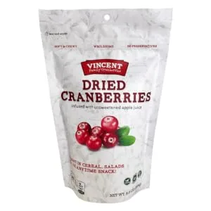 Vincent Family Dried Cranberries With Unsweetened Apple Juice - 9.5 Oz - product information 2