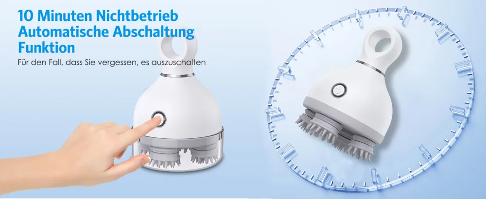 Brifit head massage electrically usb charging cats massage device for pets 4 massage heads & 3 massage modes IPX6 waterproof handy head massage device for relaxation depth cleaning gift - Brifit Kopfmassage Elektrisch, USB Aufladbar Katzen Massagegerät für Haustier