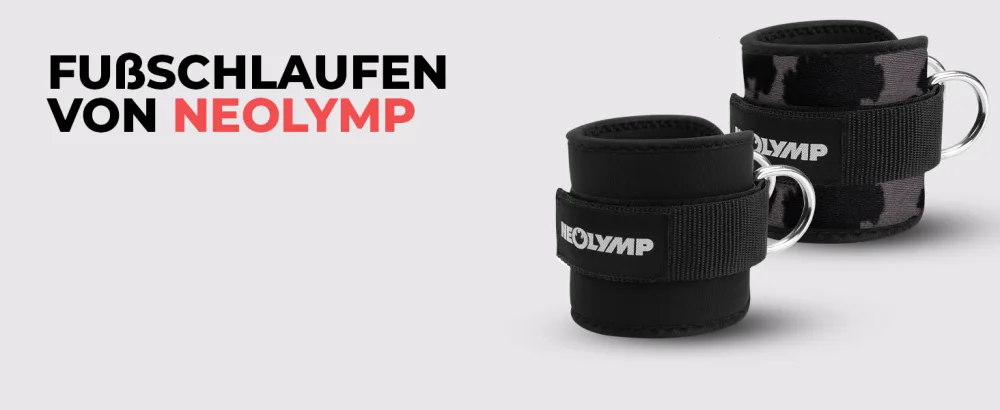 Neo -Olymp 2 Set Foot loop cable train for safe workout - kickbase foot loop with comfortable upholstery - fitness accessories gym accessories foot cuff cable pull ankle straps gym foot loops black - fußschlaufen kabelzug, kickbacks fußschlaufe, fußmanschetten kabelzug, fussschlaufen kabelzug