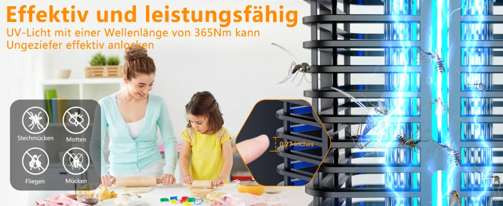 Homesuit Insect destroyer Electrical mosquito lamp Outdoor automatic mosquitoes and fly traps on the outside Electric Mosquito Zapper. - Insektenvernichter