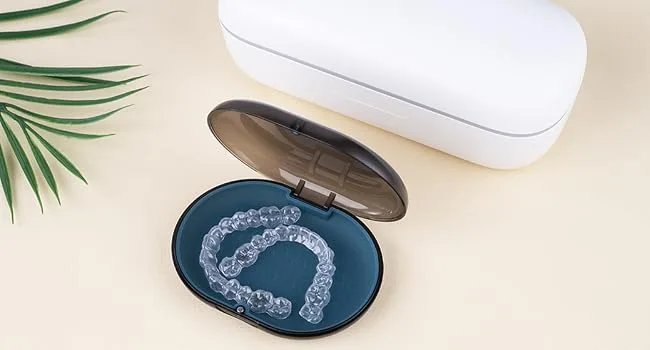 Lammcou braces portable protes container travel bite can dentist container box & tools for tooth rail braces sports mouth protection cleaning & storage - Zahnspangen Dose
