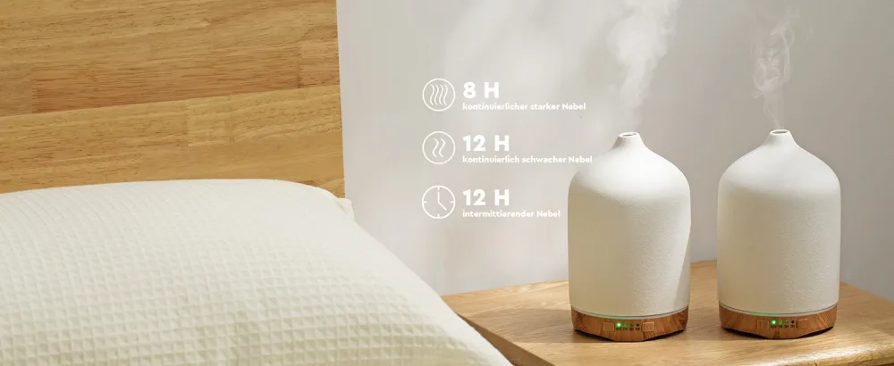 Baffect Diffuser Ceramic 250ML Aromatherapy Diffuser with Night Light Electric Room Fragrance with Timer and 3 Mist Modes for Christmas - aroma diffuser weiß ätherische öle diffuser aroma öl diffuser raumduft diffuser duft diffuser