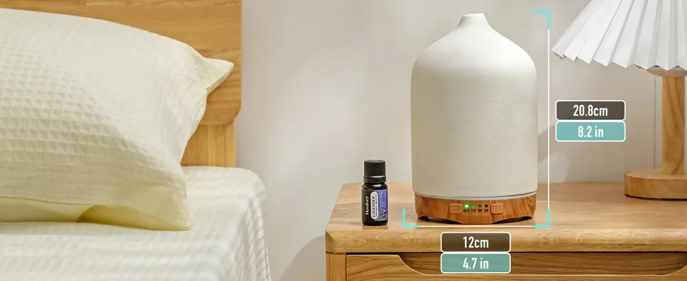 Baffect Diffuser Ceramic 250ML Aromatherapy Diffuser with Night Light Electric Room Fragrance with Timer and 3 Mist Modes for Christmas - öl diffuser aromatherapie diffuser aroma diffuser für ätherische öle aroma diffuser diffus diffuser