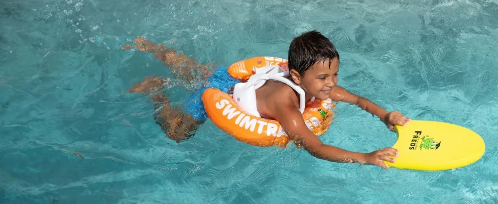 FREDS SWIM ACADEMY - Sets STR Orange + Kickboard - Sicherheitsventil