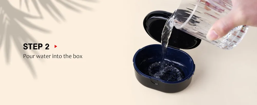 Lammcou braces portable protes container bite dose denture container box with mirror & tool for tooth rail braces braces sports mouth protection protes cleaning & storage - Zahnspangen Dose