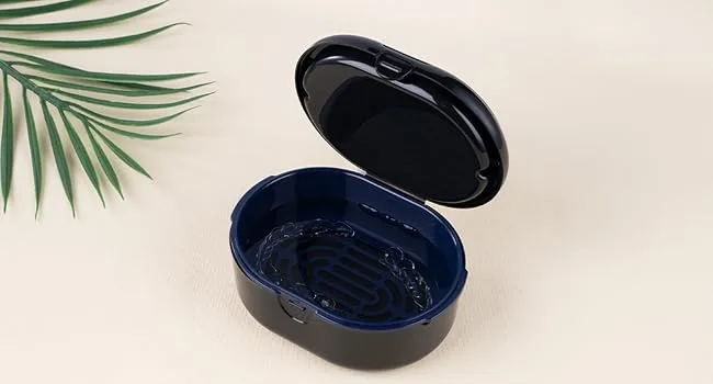 Lammcou braces portable protes container bite dose denture container box with mirror & tool for tooth rail braces braces sports mouth protection protes cleaning & storage - Zahnspangen Dose