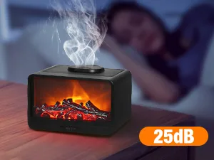 Yunyoda aroma diffuser with flames effect 300ml diffuser essential oils humidifier fragrance oil diffuse aromatherapy with 3 brightness & waterless automatic shutdown for home office or yoga - 500 ML Diffuser Für Ätherische Öle Mit 8 Ölen, Aromatherapie-Diffuser Mit Fernbedienung