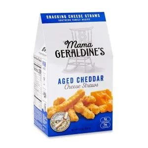 Mama Geraldine's Cheese Straws, Aged Cheddar, 4.5 Ounce, 6 Pack 4.5 Ounce (Pack of 6) - Geraldine