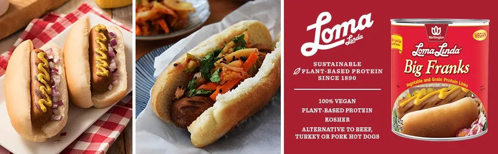 Loma Linda - Plant-Based  Big Franks - 96 Oz. - product information 3