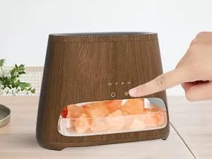 Salking 2-in-1 aroma diffuser & salt range Pakistan light flame effect diffuser for essential oils diffuser cool fog humidifier with 3-brightness 150ml dark wood - product information 8