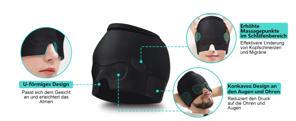 Migraine mask migraine cap migraine relief cap headache relief has cool mask cool cap headache mask cold cap migraine cap cooling pads gel - design