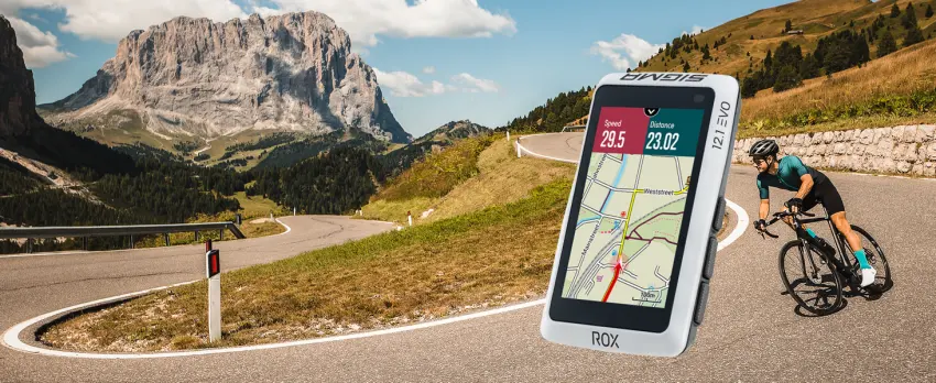 Sigma ROX 12.1 EVO Basic Set - White Bicycle Navigation System Europe Bluetooth GPS GLONASS Version 2 White - Fahrradoptimiertes Kartenmaterial