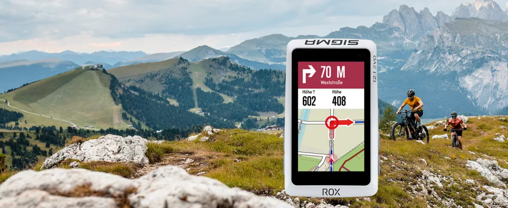 Sigma ROX 12.1 EVO Basic Set - White Bicycle Navigation System Europe Bluetooth GPS GLONASS Version 2 White - GPS BIKE COMPUTER MIT KARTENNAVIGATION