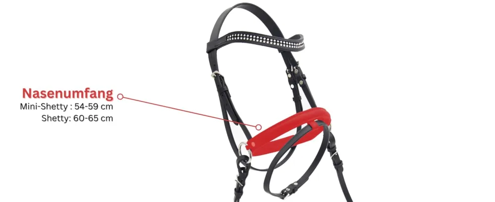 PFIFF 103031 Bridle Lilly high-quality bridle suitable for toy horses Black Mini-Shetty Mini Shetty Black - product information 3