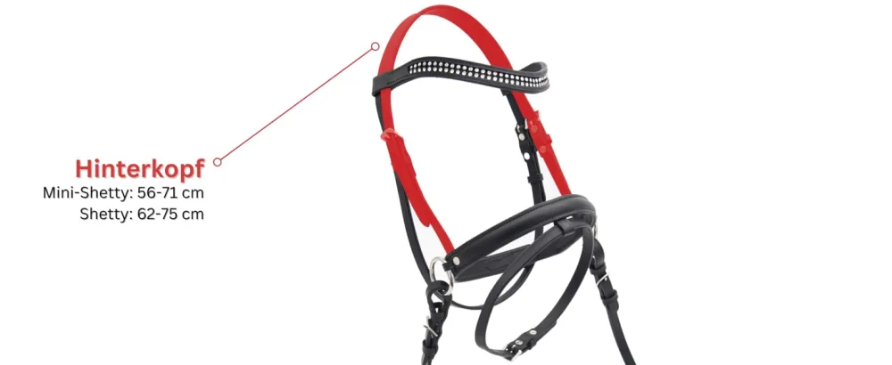 PFIFF 103031 Bridle Lilly high-quality bridle suitable for toy horses Black Mini-Shetty Mini Shetty Black - product information 4