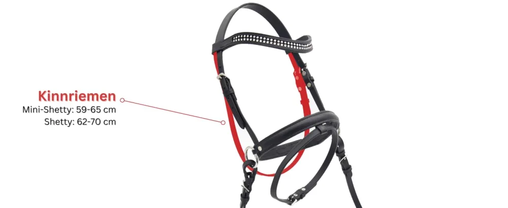 PFIFF 103031 Bridle Lilly high-quality bridle suitable for toy horses Black Mini-Shetty Mini Shetty Black - product information 5