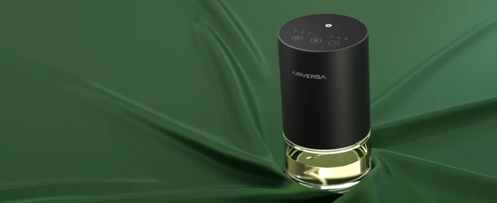 Airversa aroma diffuser for essential oils |Waterless battery drives wireless |Fragrance oil diffuser with nano-manure technology |Room fragrance diffuser with hour timer |Safe & efficient |Black - AIRVERSA AN2_2