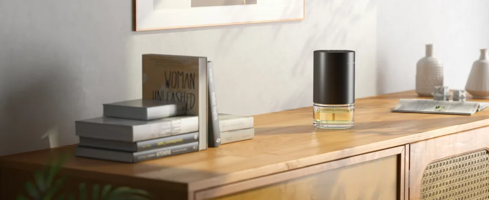 Airversa aroma diffuser for essential oils |Waterless battery drives wireless |Fragrance oil diffuser with nano-manure technology |Room fragrance diffuser with hour timer |Safe & efficient |Black - AIRVERSA AN2_3