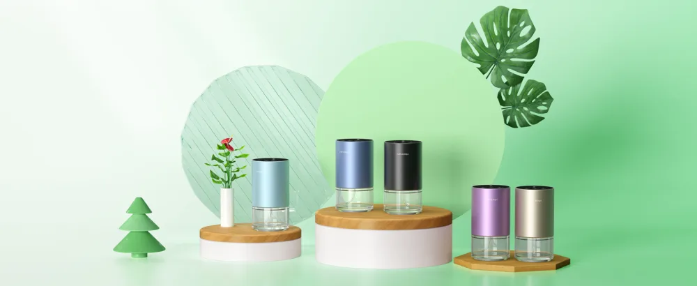 Airversa aroma diffuser for essential oils |Waterless battery drives wireless |Fragrance oil diffuser with nano-manure technology |Room fragrance diffuser with hour timer |Safe & efficient |Black - AIRVERSA AN2_4