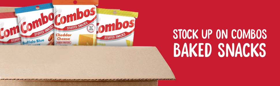 COMBOS Cheddar Cheese Cracker Baked Snacks 1.7 Ounce (Pack of 18) - Stock Up on COMBOS Baked Snacks