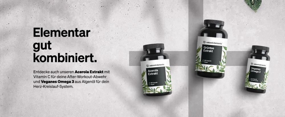 Natural elements green tea extract - 180 capsules - 1998 mg green tea extract per daily dose - with ECGC and polyphenols - vegan high -dose without additives - grüner tee grüntee extrakt kapseln grünertee green tea extract egcg cholin piperin abnehmen