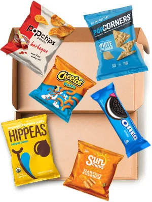 Snack Chest Gift Assortment Sampler (40 Count) Includes Mixed Chips and Snacks for Office Military College Meetings Schools Friends & Family - care packages for everyone snacks for military college