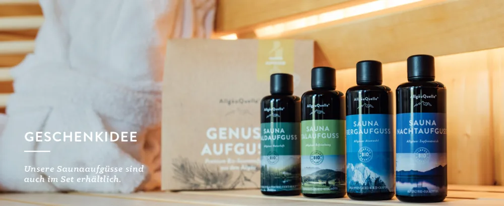 Allg uQuelle Sauna fragrance infusion with 100% organic oils security orange clary sage litsea 100ml - Geschenkidee groß