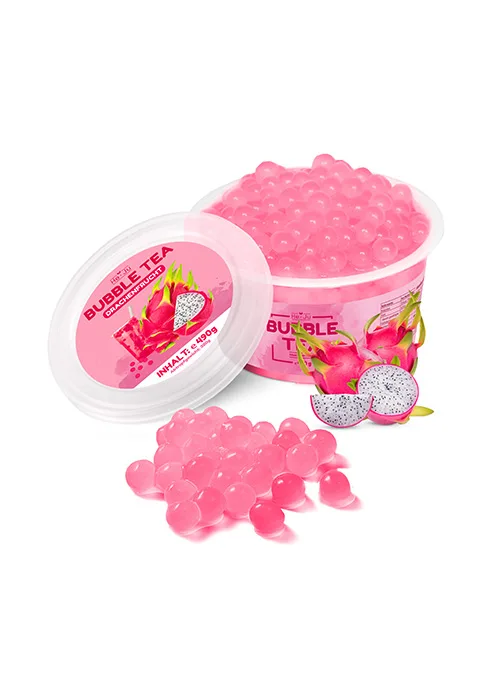 Bubble Tea Pearls POMEGRANATE 490 GRAMS Boba Fruit Pearls vegan gluten-free and more content - Bubble Tea