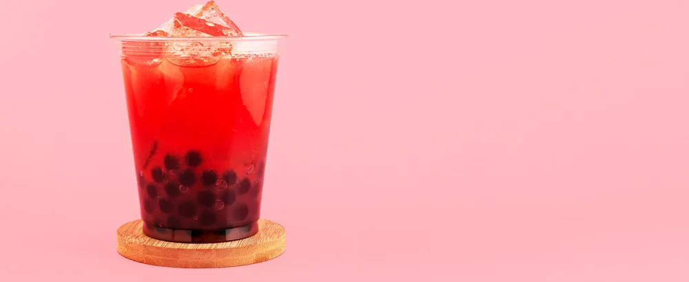 Bubble Tea Pearls POMEGRANATE 490 GRAMS Boba Fruit Pearls vegan gluten-free and more content - Bubble Tea