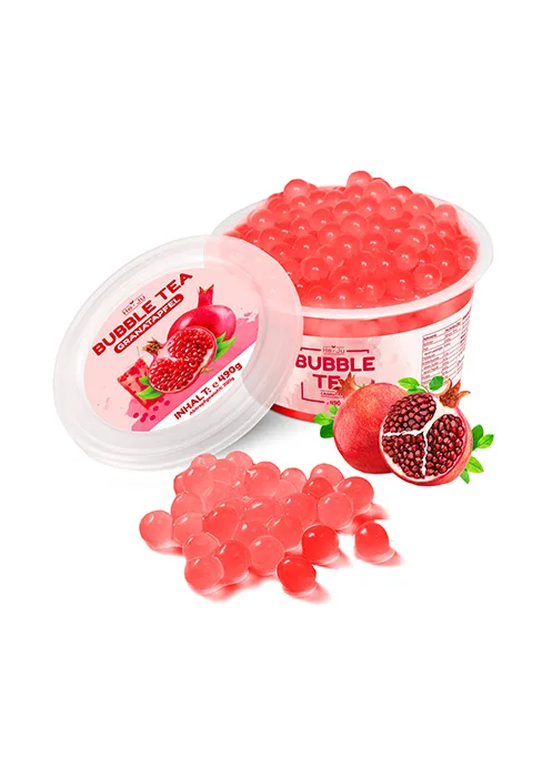 Bubble Tea Pearls PEACH 490 GRAMS Boba Fruit Pearls vegan gluten-free and more content - Bubble Tea