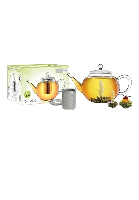 Creano tea flowers gift set Erbl hTeelini - Green tea - with tea glass and 8 tea flowers in cup format - gift for Christmas - product information 7