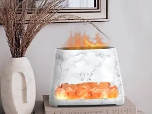 Salking 2-in-1 aroma diffuser & salt range Pakistan light flame effect diffuser for essential oils diffuser cool fog humidifier with 3-brightness 150ml marble - product information 10