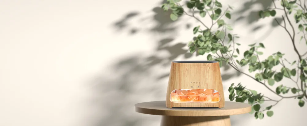 Salking 2-in-1 aroma diffuser & salt range Pakistan light flame effect diffuser for essential oils diffuser cool fog humidifier with 3-brightness 150ml marble - product information 2