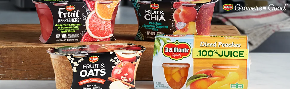 Del Monte Mango and Pineapple Fruit Cup Snacks 4.4 Ounce (Pack of 24) - del monte, low calorie snacks, low carb snacks, low calorie dessert, healthy snacks, fruit snacks