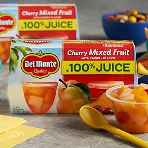 Del Monte Mango and Pineapple Fruit Cup Snacks 4.4 Ounce (Pack of 24) - del monte, low calorie snacks, low carb snacks, low calorie dessert, healthy snacks, fruit snacks