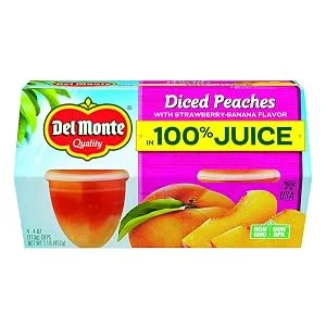 Del Monte Mango and Pineapple Fruit Cup Snacks 4.4 Ounce (Pack of 24) - del monte, low calorie snacks, low carb snacks, low calorie dessert, healthy snacks, fruit snacks