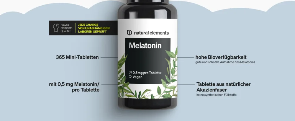 Melatonin - 365 tablets - 0.5 mg melatonin per tablet - high -dose - without undesirable additives - laboratory testing - Alternative to melatonin sleep spray - 100% vegan - melatonin melantonin schlafmittel einschlafhilfe erwachsene sleep besser schlafen schlaf 1mg