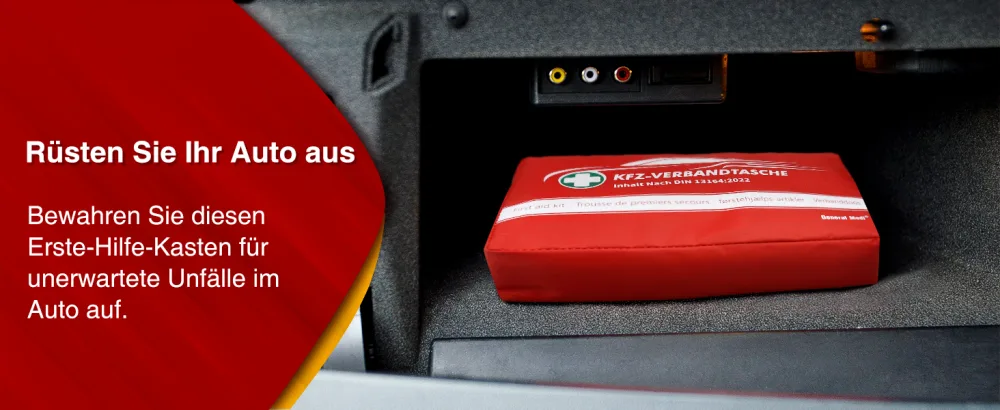 General Medi First Aid Kit - Premium first aid kit for car vehicle - Contents DIN 13164 (Red) - product information 3