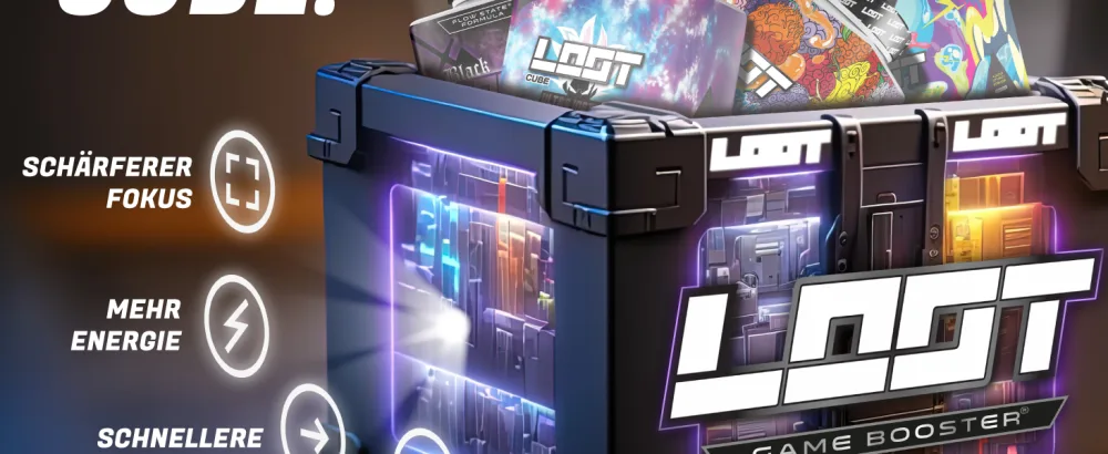 Loot - Shaker with 7 Game Booster Stacks/Energy Drink with 200 mg Kaffein & Taurin/Gaming Tasting Set for concentration endurance & responsiveness - koffein, energy, ultra-instinct, hyperbeast, learning-booster, pre-workout-booster, gaming-maus