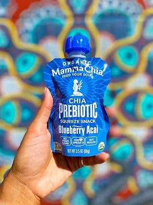 Mamma Chia Organic Prebiotic Squeeze Snack Blueberry Acai Pack of 24 Fiber-Rich Prebiotic Gut Support - product information 2