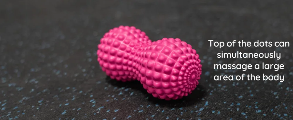 Seleware Peanut Massage Ball Peanut Double Lacrosse Massage Roller Ball for Back Neck Shoulder Spine Legs Hips Deep Tissue Peanut Roller Ball Trigger Point Muscle Massage Ball Pink - lacrosse ball