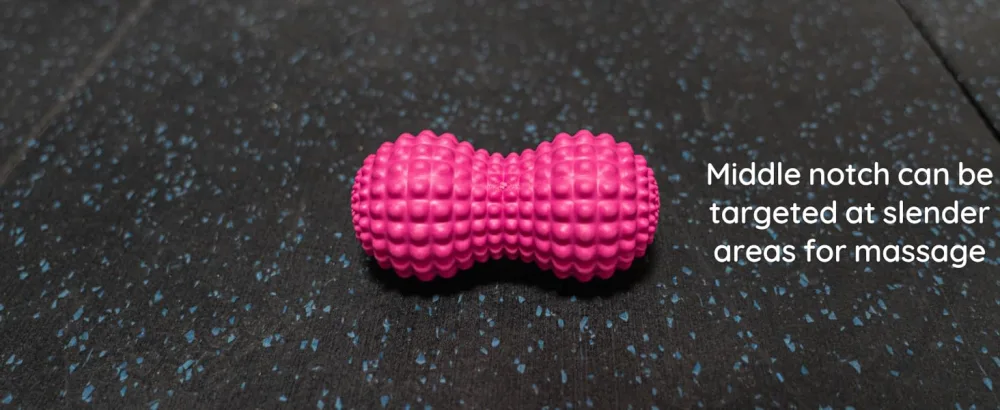 Seleware Peanut Massage Ball Peanut Double Lacrosse Massage Roller Ball for Back Neck Shoulder Spine Legs Hips Deep Tissue Peanut Roller Ball Trigger Point Muscle Massage Ball Pink - massageball