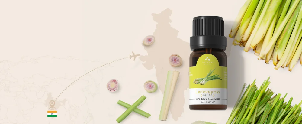 Asakuki 500ml aroma diffuser for essential oils contains 6 essential oils humidifier with a timer automatic shutdown when waterless condition and 7 types of LED light colors with oil - Zitronengrasöl